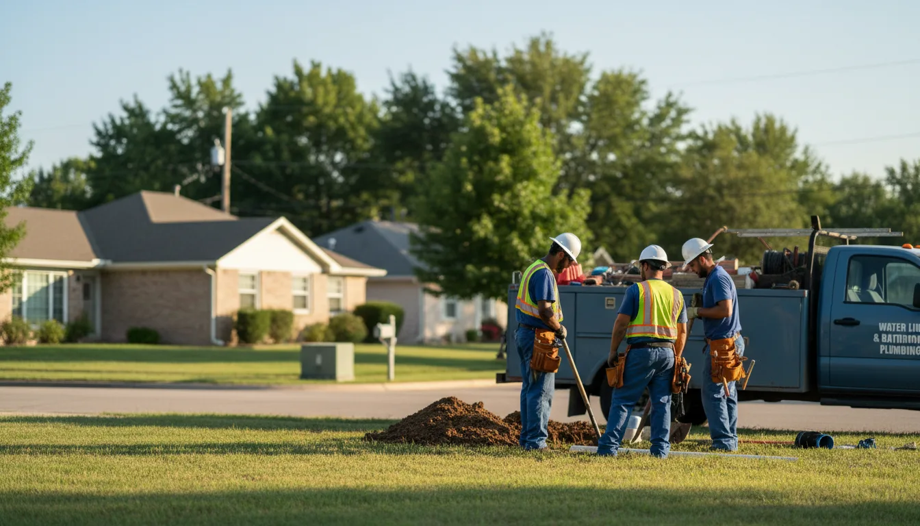 Residential water line and bathroom plumbing service in West Salem, WI